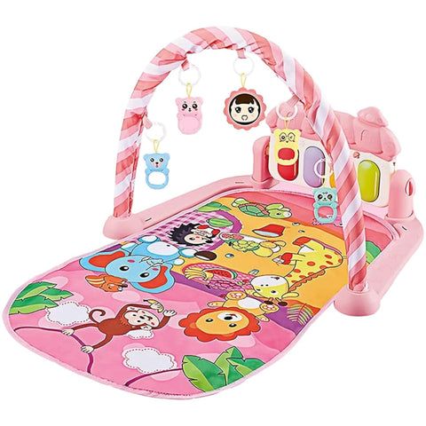 Tapis d’Éveil - KiddoMat™ - Paradis Animalier Rose