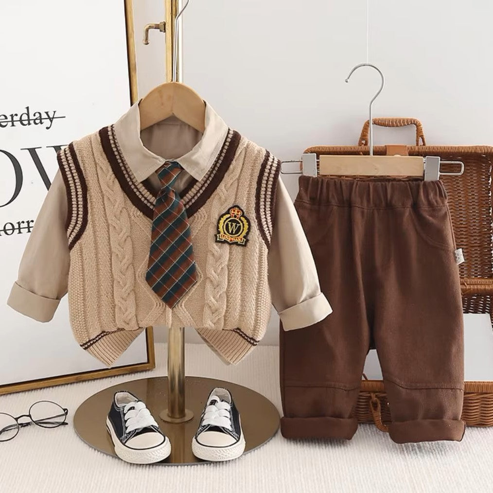 Ensemble Bébé Garçon - PreppyBuddy™ - Khaki